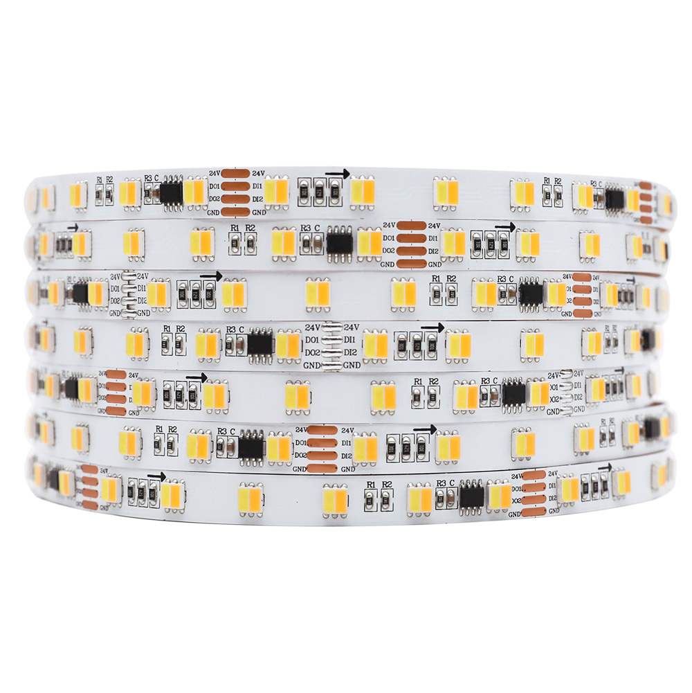 DC12/24V TM1934 5050SMD Breakpoint-Resume 16.4Ft 300LEDs Dream Color Addressable CCT LED Strip Lights DC12/24V TM1934 5050SMD Breakpoint-Resume 16.4Ft 300LEDs Dream Color Addressable CCT LED Strip Lights